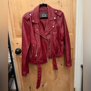 Levi's Women's Moto Red Leather Jacket